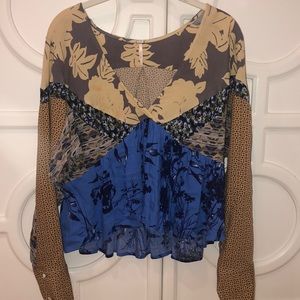 Patterned Free People Blouse